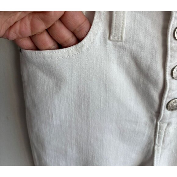 Madewell Womens Button Fly High Rise Fitted Skinny Crop Jeans White Sz 26 - Picture 4 of 10